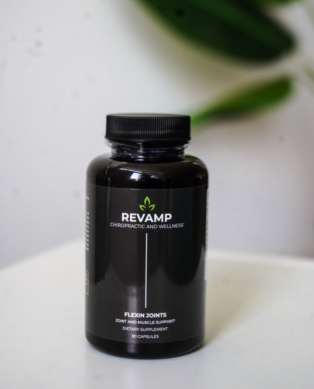 Flexin Joints advanced joint supplement bottle — chiropractor-formulated glucosamine MSM turmeric